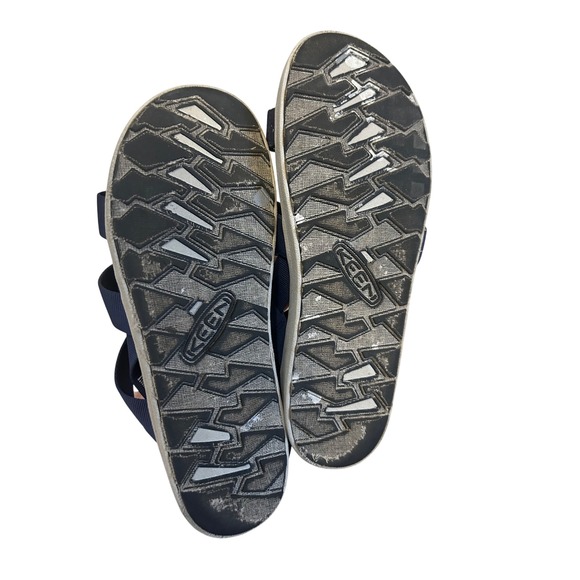 Keen Sandals Elle Strappy Three Strap Low Platform Navy Blue Womens Size 11, GUC - Picture 4 of 5